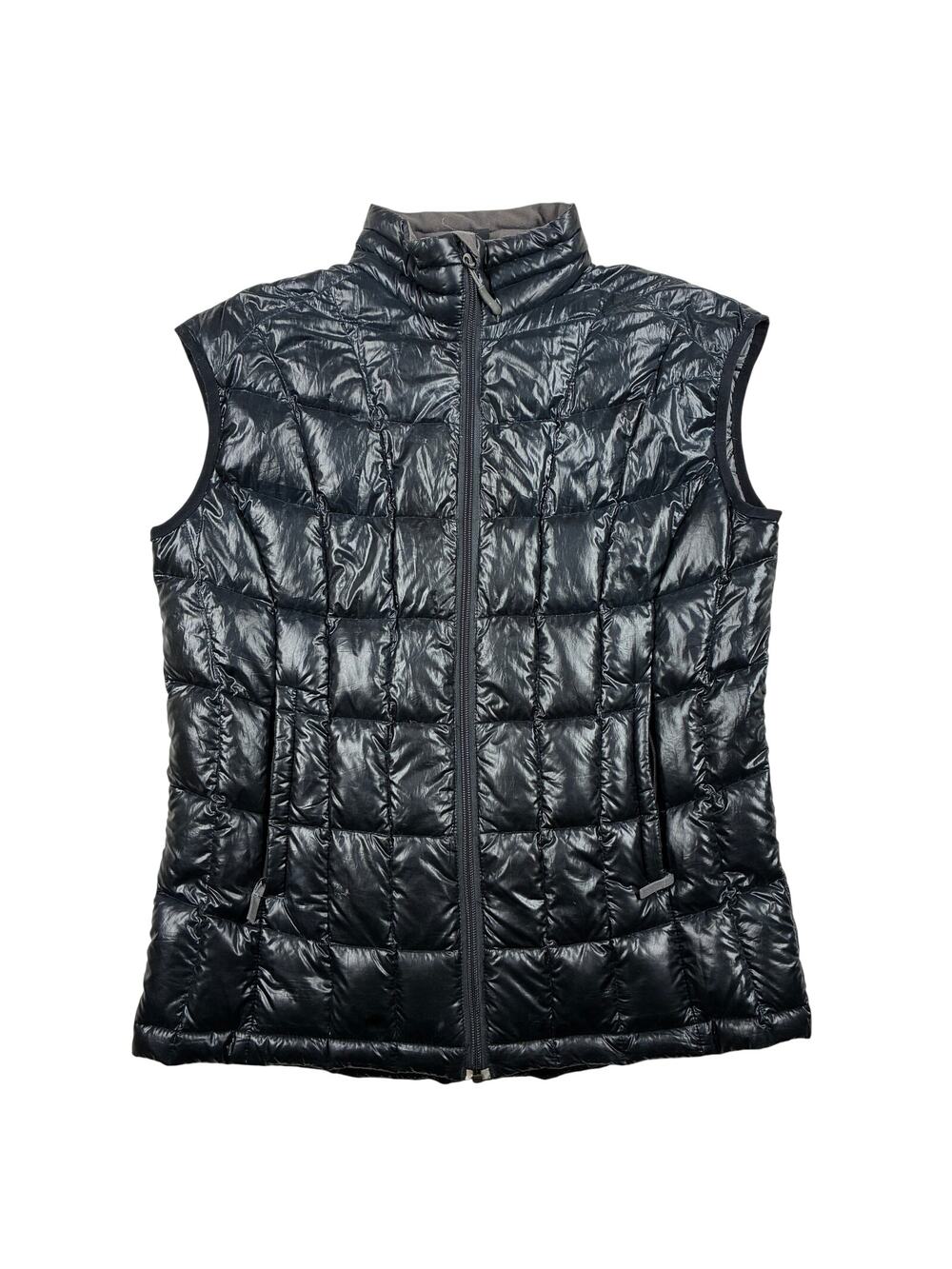 Cordillera Puffer Vest Womens Large Black Full Zip Sleeveless Quilted Outdoor